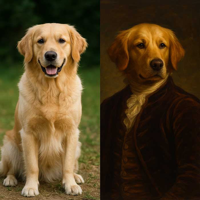 Before and after portrait example 2