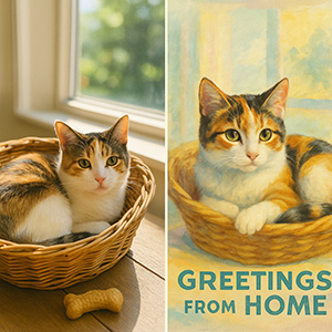 Before and after portrait example 3